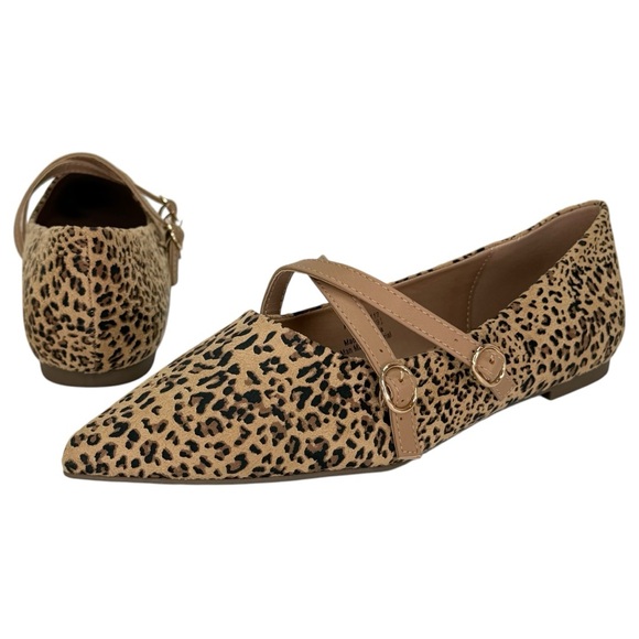 Journee Collection Patricia Leopard Womens Flats Size 9.5W - Picture 8 of 10